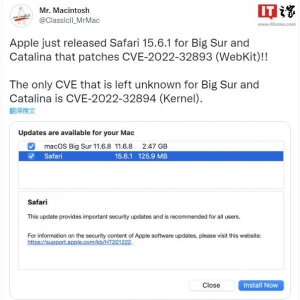 macOS Big Sur/Catalina的Safari 15.6.1正式版发布