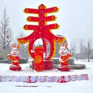 瑞雪迎春兆丰年 威海南海新区雪景美如画