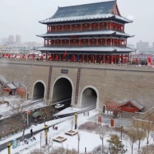 春雪落武威，幅幅皆胜景