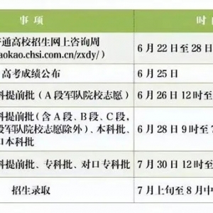 河北省高考成绩6月25日公布