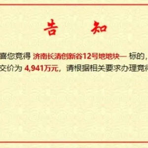 济南长清大学城6宗土地挂牌出让