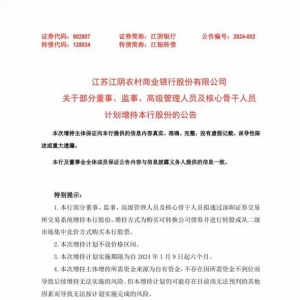 江阴银行债转股出“新招”：引入高管+战投增持缓解兑付压力，模式能否复制？